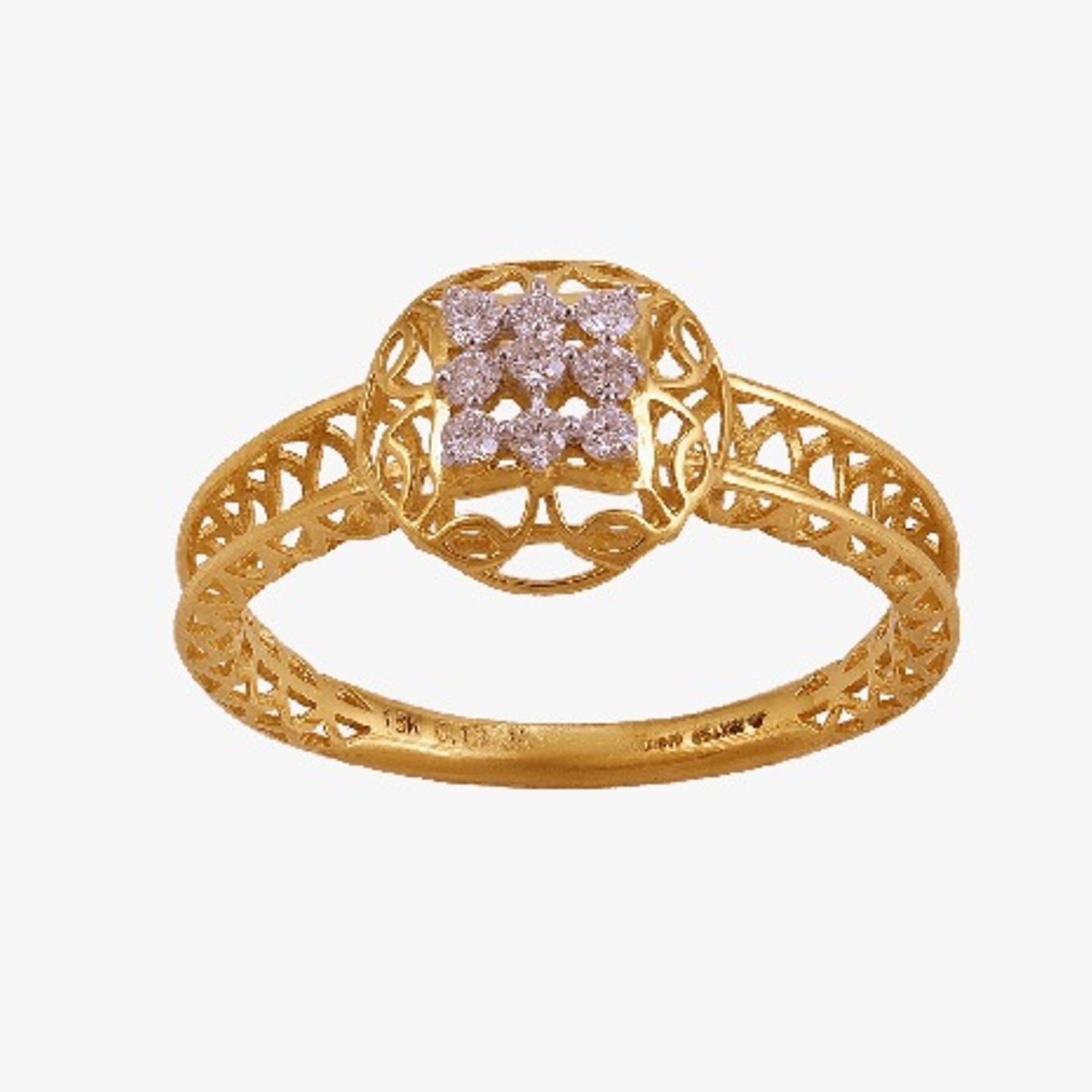 18 kt womens gold ring ffor engagement or wedding