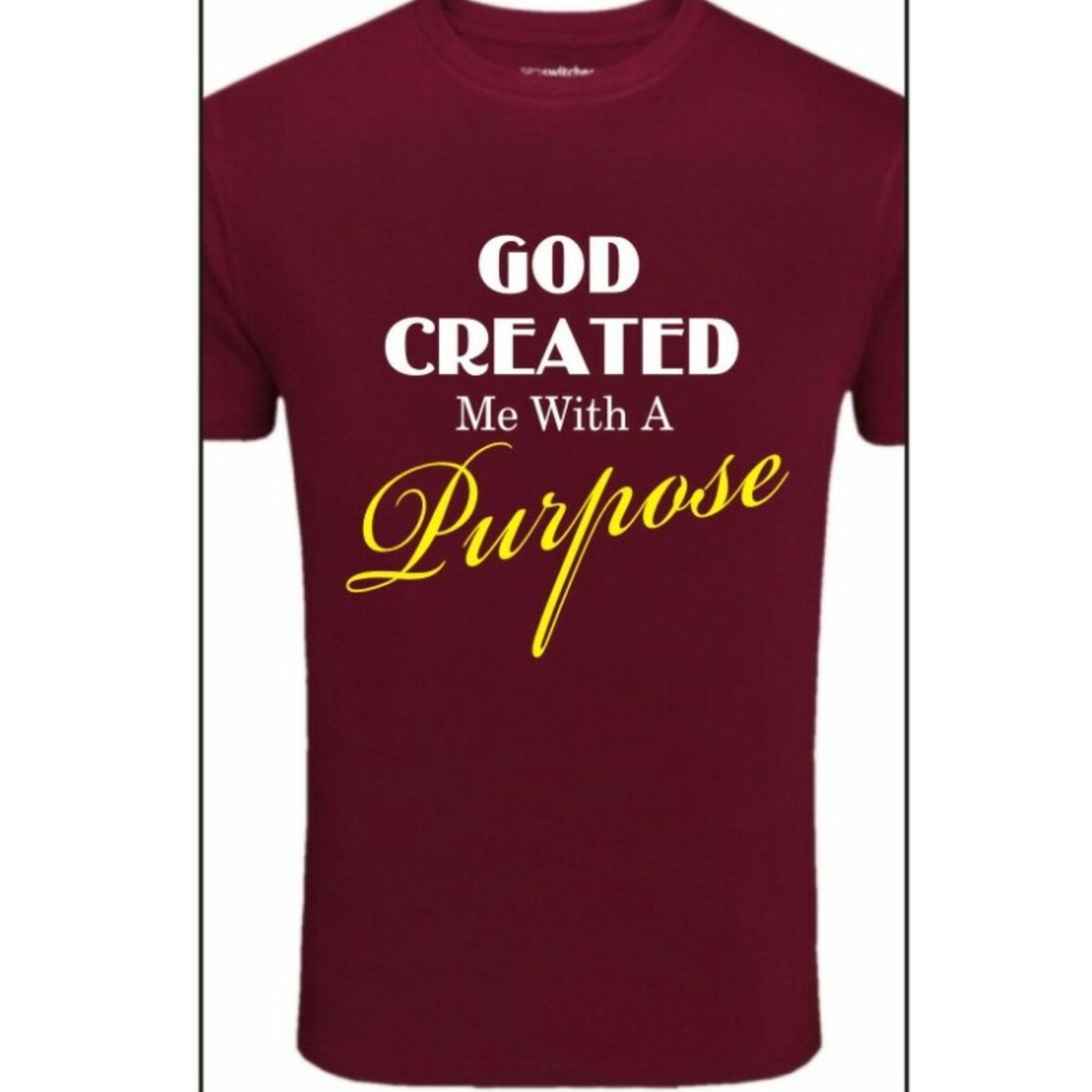 Fathers Day Gift for Dad, God Created me with a Purpose Mens Tshirt,Boyfriend Gift,Wedding, anniversary, Birthday,Valentines day  gift