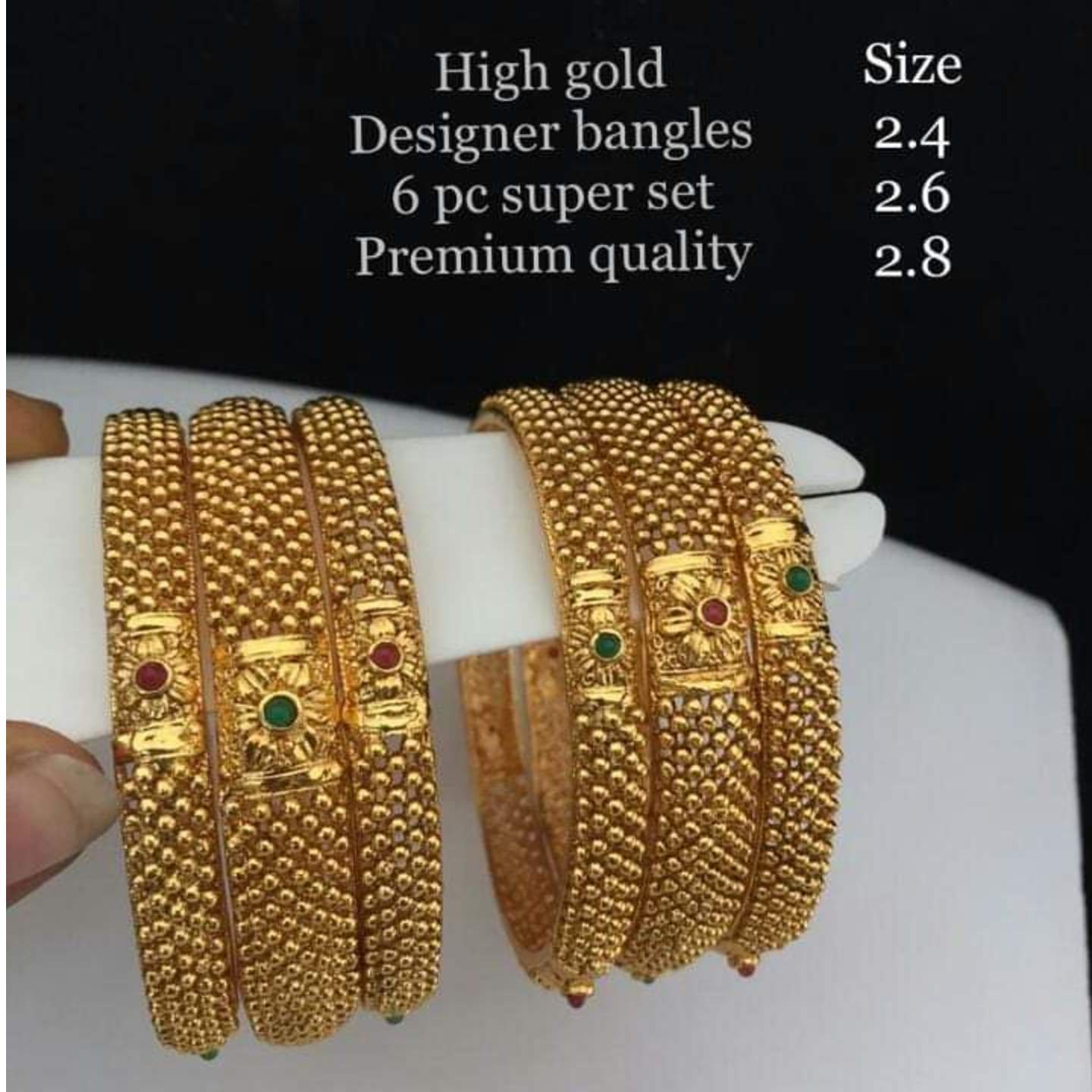 Set of 6 Gold Plated Bangles