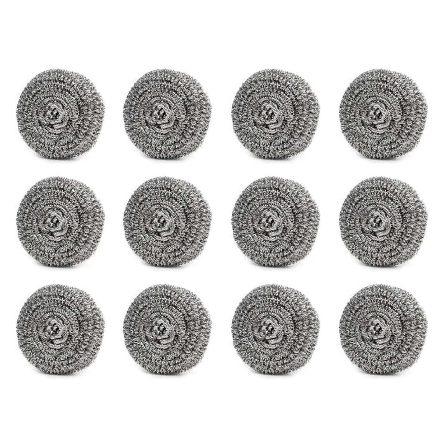  6Pcs Steel Wool Scrubbers - Flexible Scrubber Pads for Cleaning Dishes, Pots, Pans, Grills and Sinks