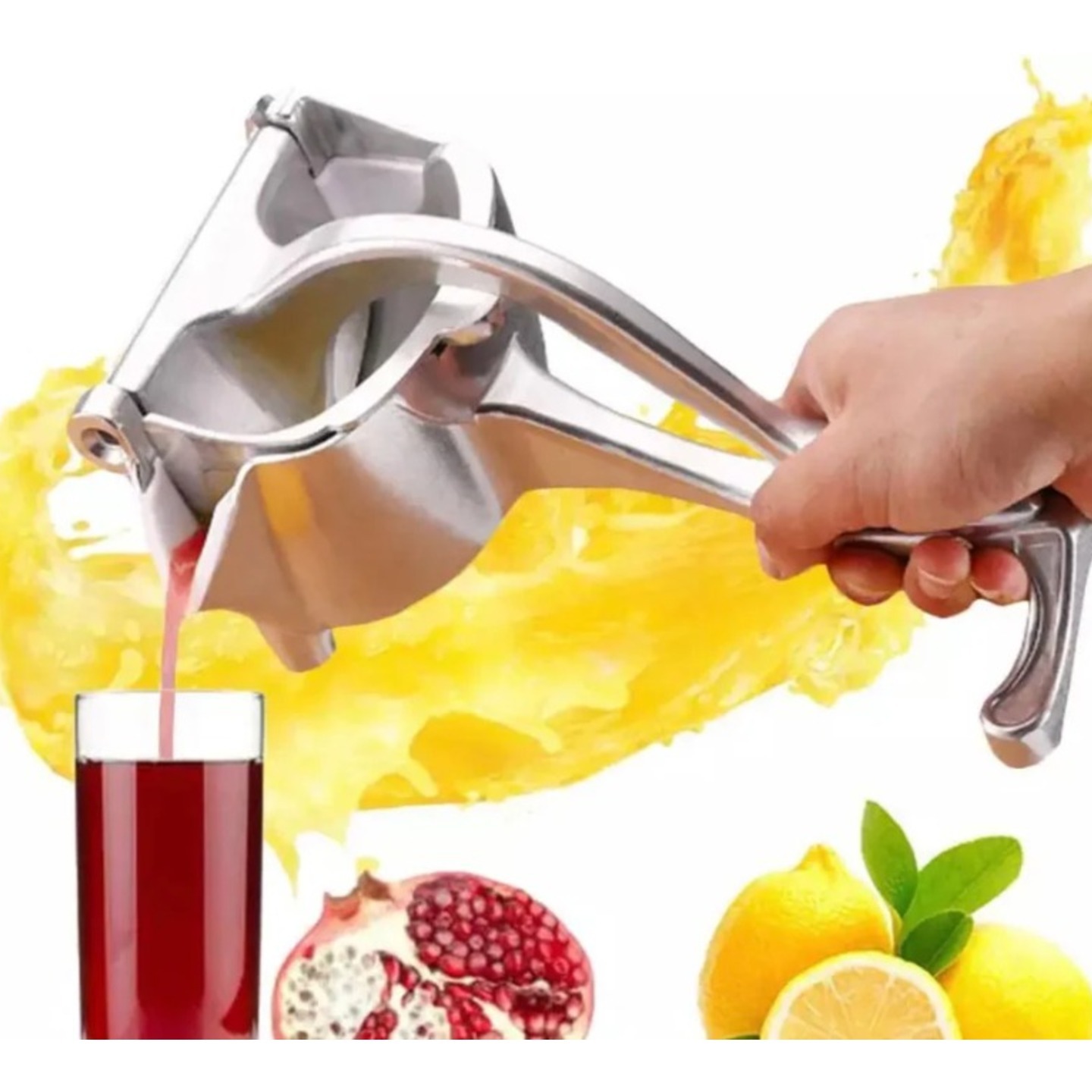 Aluminium Aluminum Steel Heavy Duty Fruit Juicer Squeeze Manual Lime Orange Juice juicer Hand Juicer  Silver