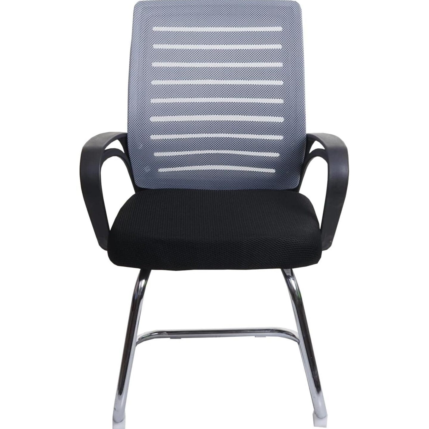 HWC-K51AM Set of 2 Conference Chairs for Visitors / Cantilever Chairs / 150 kg Load Capacity Fabric / Textile Grey