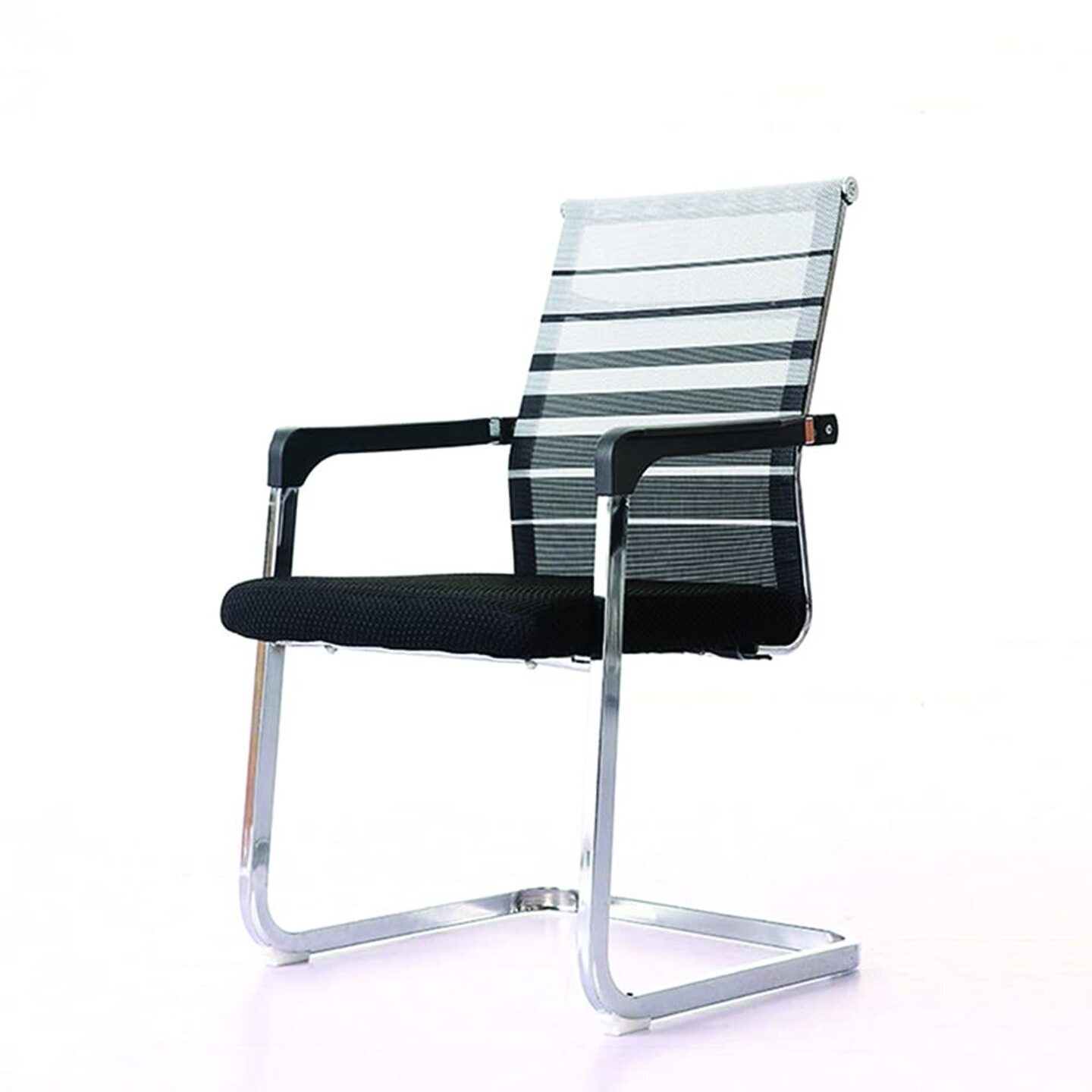 Comfortable Multi Purpose with a Leather Cushion Steel Chair Black