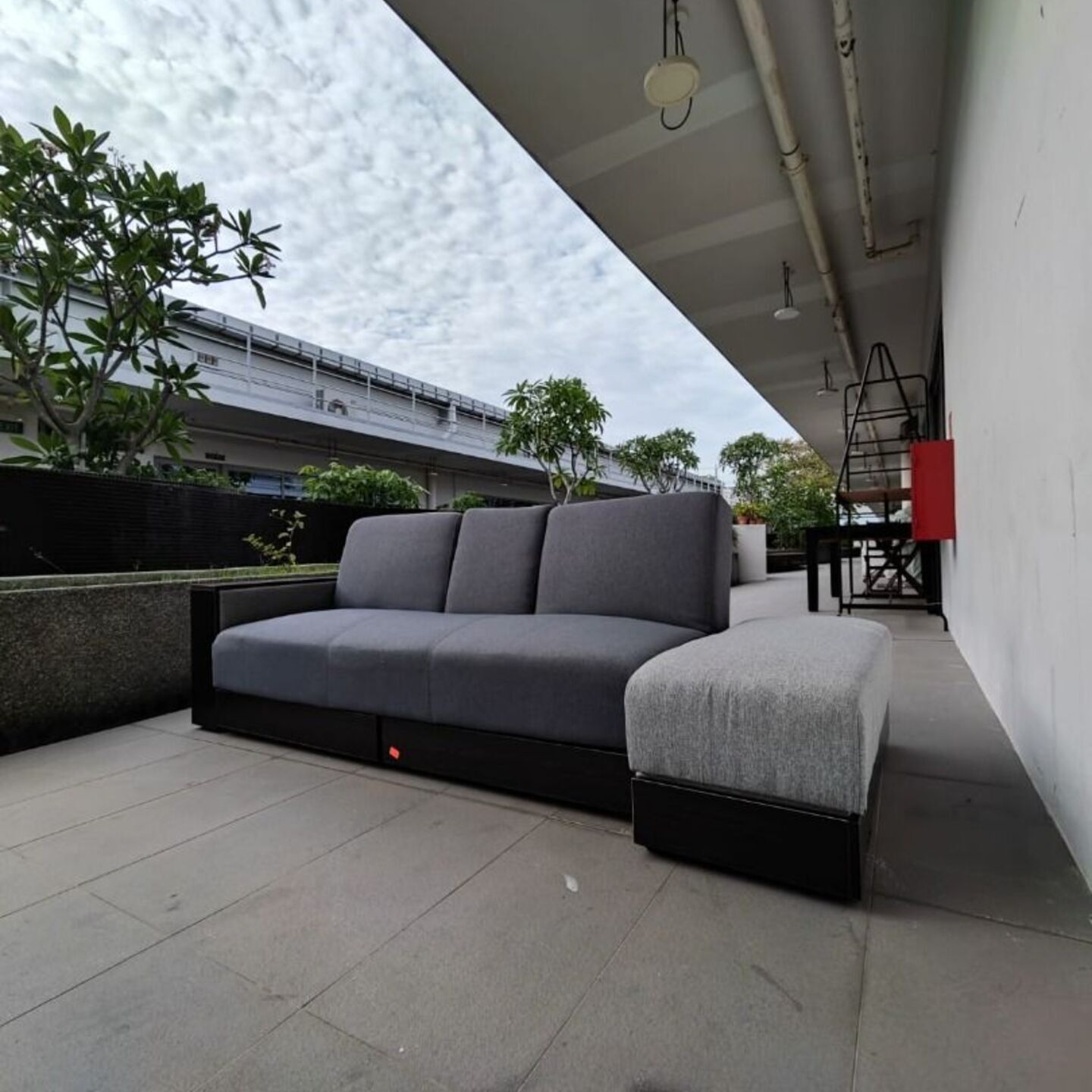 ARAI Storage Sofa Bed in MIX GREY FABRIC