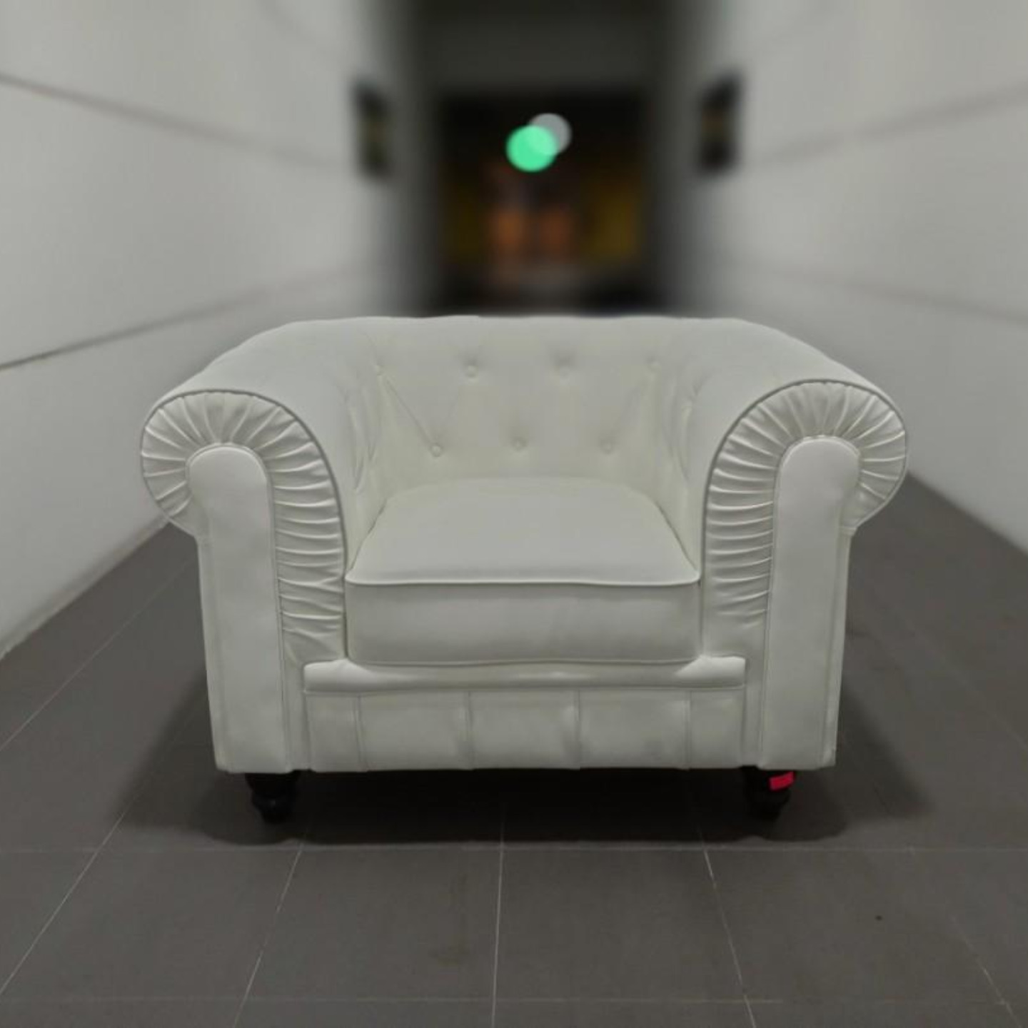 SALVADO Single Armchair in WHITE PU
