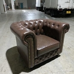 PRE ORDER SALVADORE Single Seater Sofa in DARK COCO BROWN PU - Estimated Delivery in End Feb 2022
