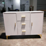 VIVA Scandi Sideboard in WHITE with Gold Accent