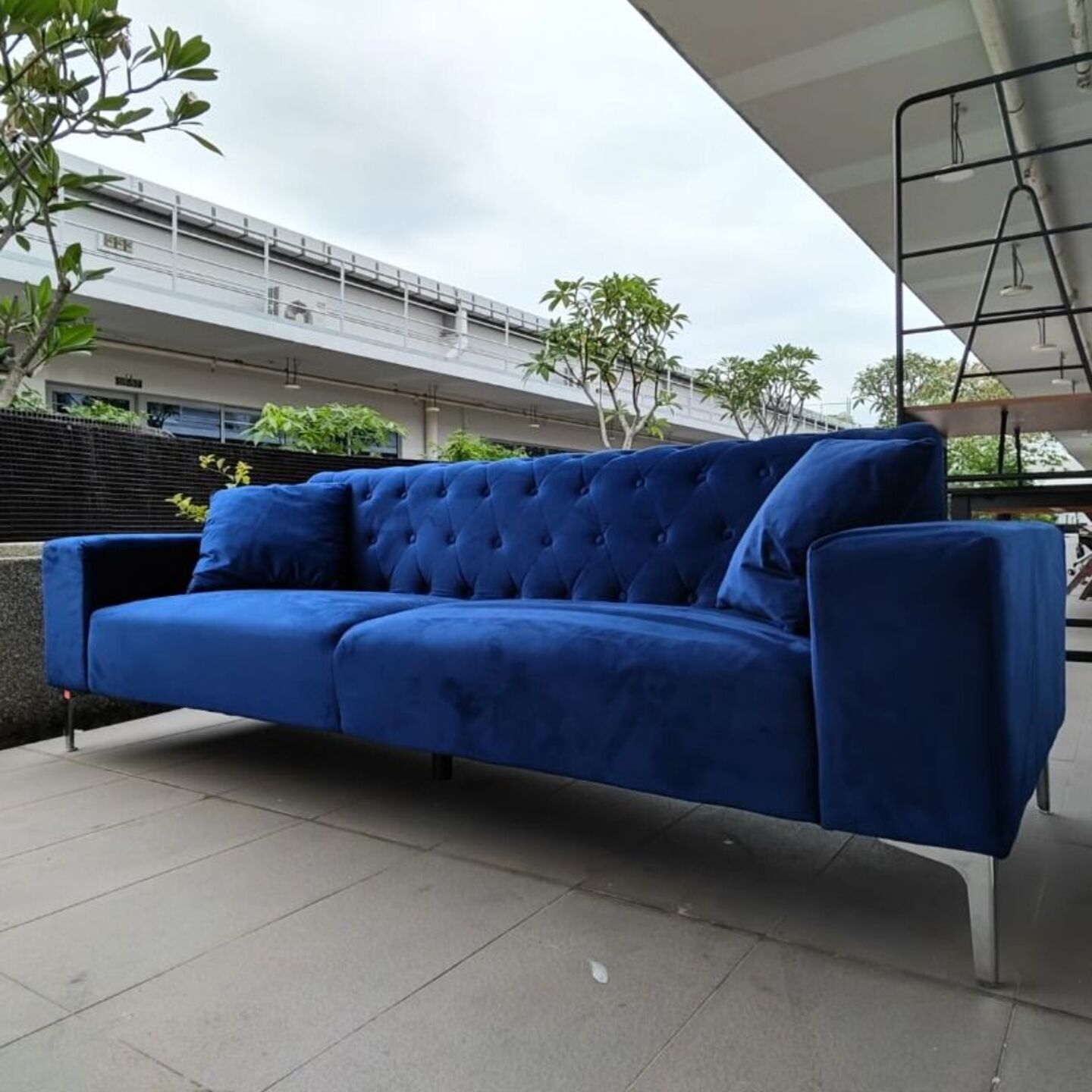 (ULTIMATED PRICE) KRON 3 Seater Sofa in BLUE VELVET