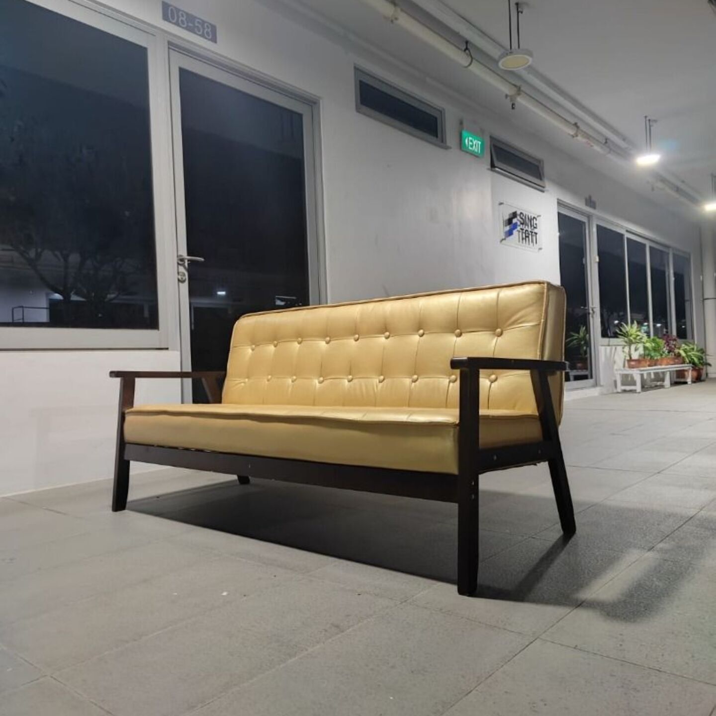 VANZ 3 Seater Sofa in GOLD PU
