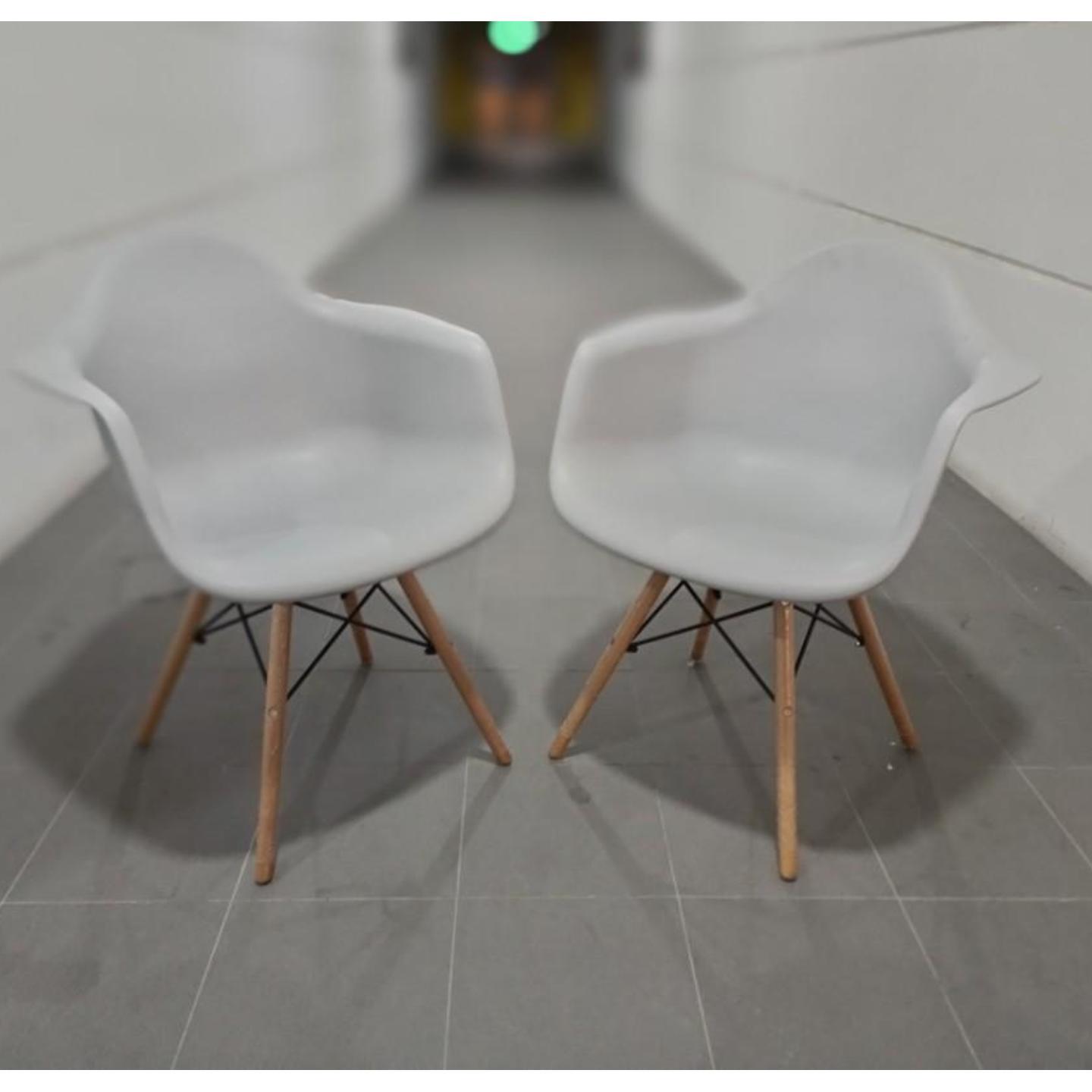 2 x RAYS Eames Armchair in LIGHT GREY