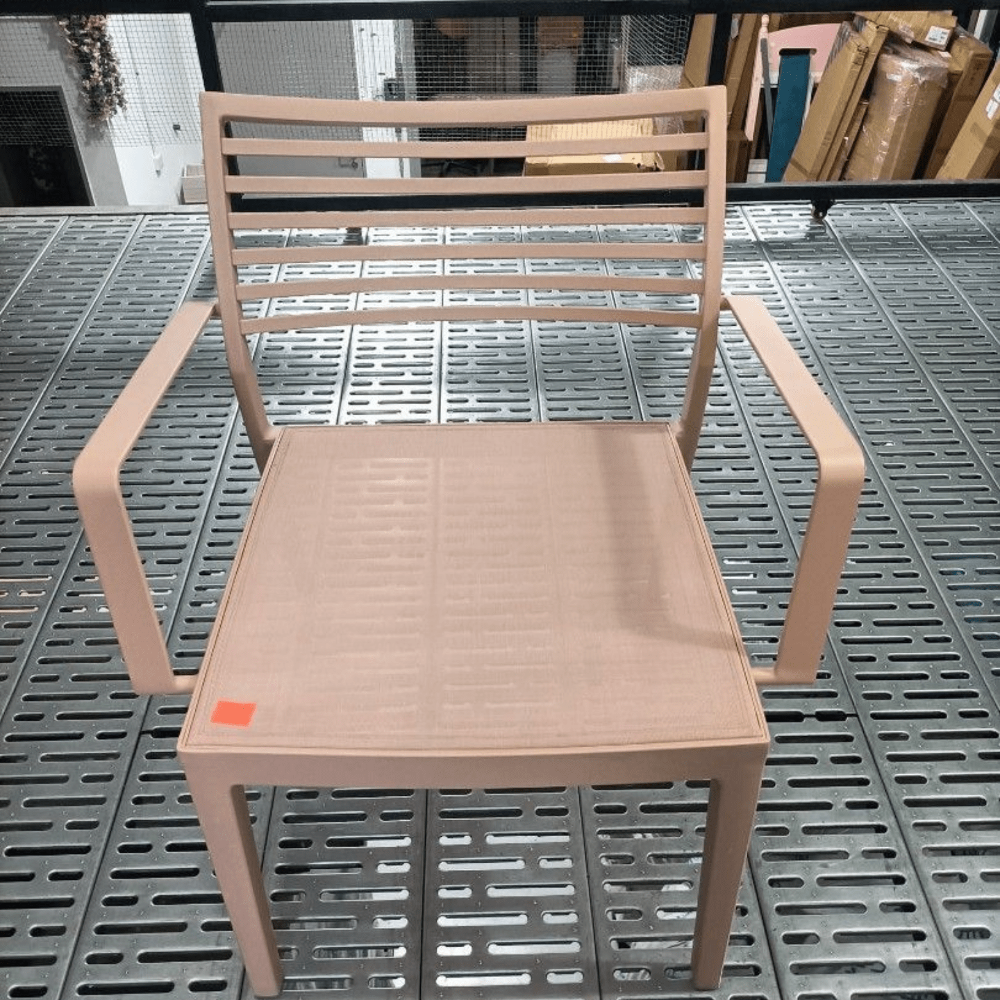 ZIEGER Pink Aluminum Armchair - one piece only