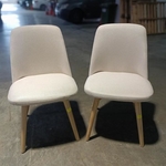 2 x RAE Dining Chair with CREAM CUSHION