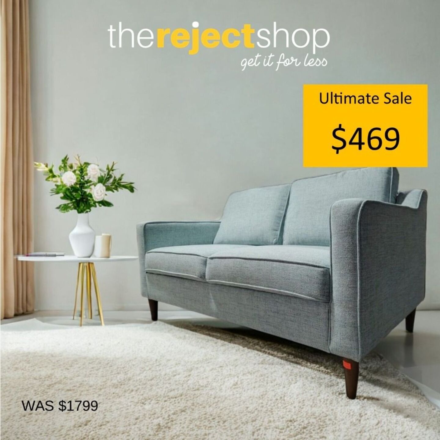 PATRYK 2 Seater Sofa in FABRIC