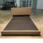 GASTEN II Faux Leather Queen Bed frame in COFFEE