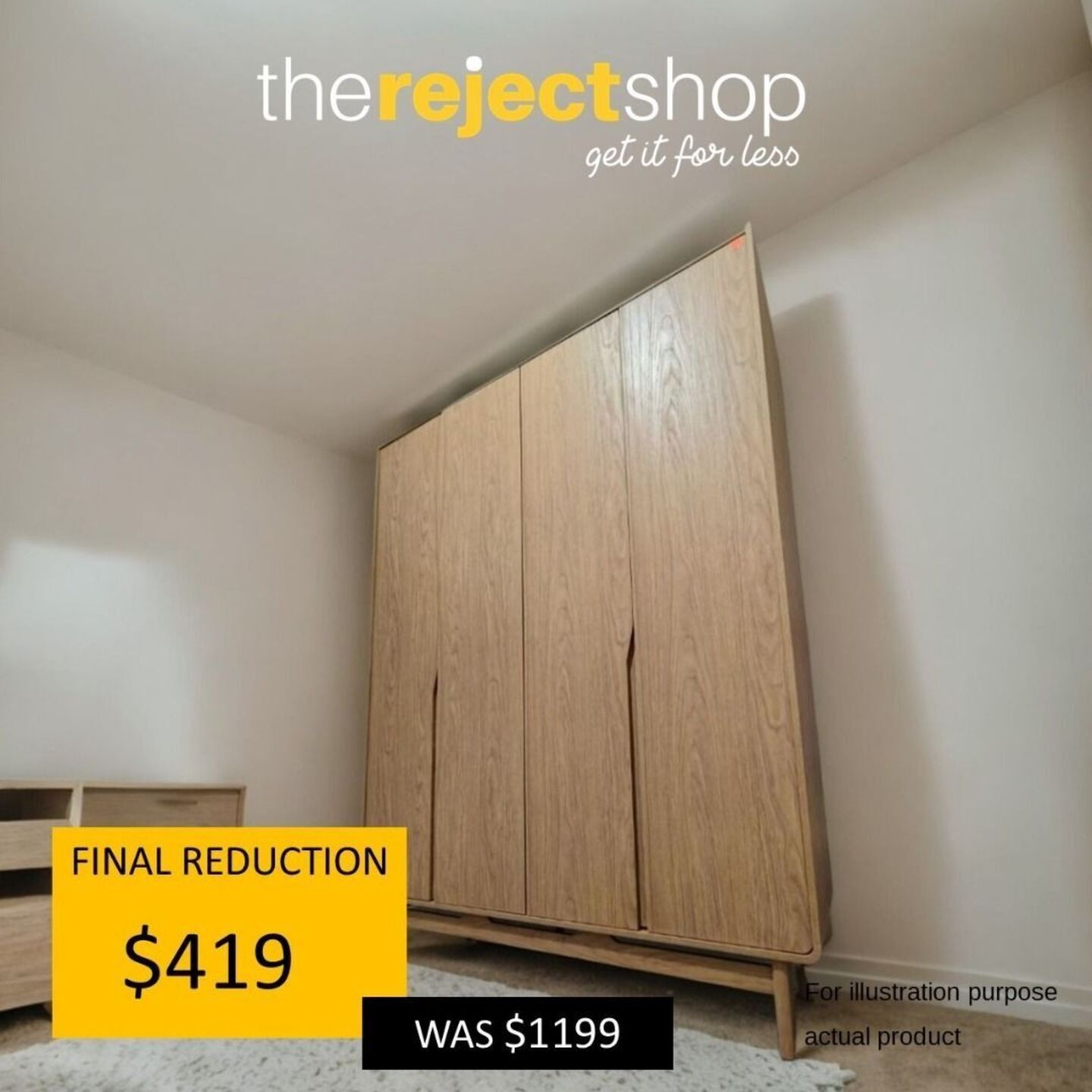 HIERRO 4 Door Wardrobe