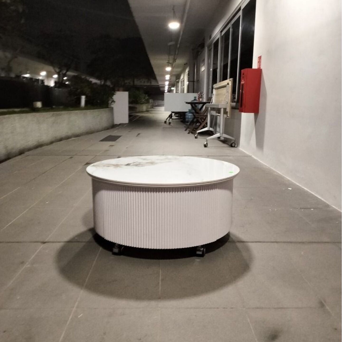 RAMON Coffee Table with Sintered Stone Top on Wheels