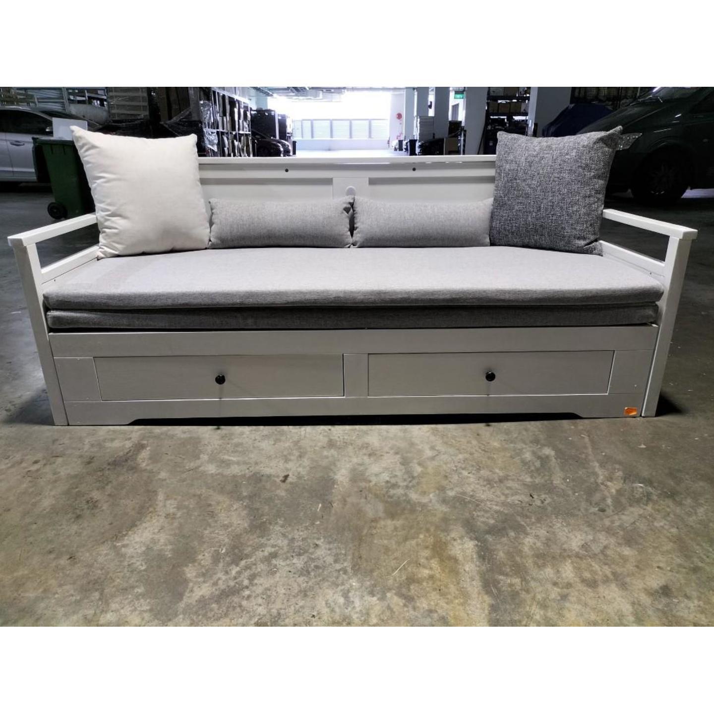 HANJAE Wooden Sofa Bed in WHITE