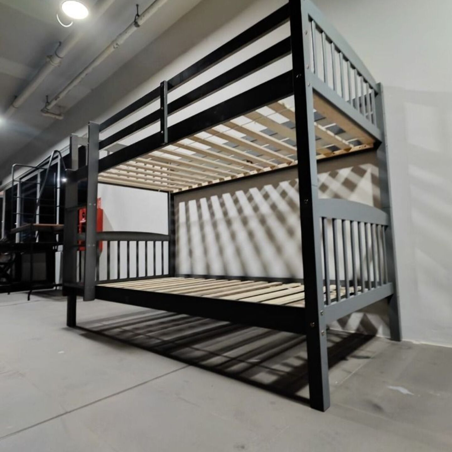 RUZENDA III Single Size Wooden Bedframe in GREY