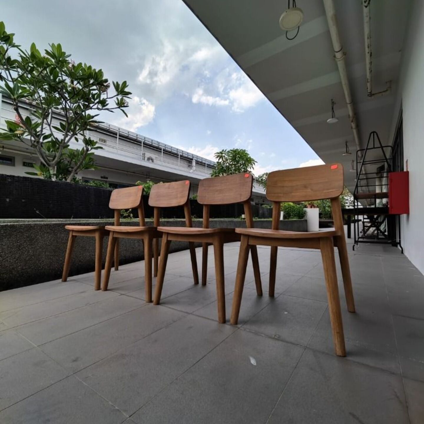 VETTEL ACACIA Wooden Dining Chairs (set of 4)