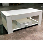TEVEL Modern Tempered Glass Coffee Table