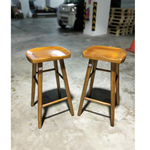 Pair of RAZTIK Solid Wood Bar Stool