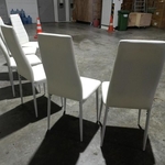 6 x HARLEY II Dining Chair in WHITE PU