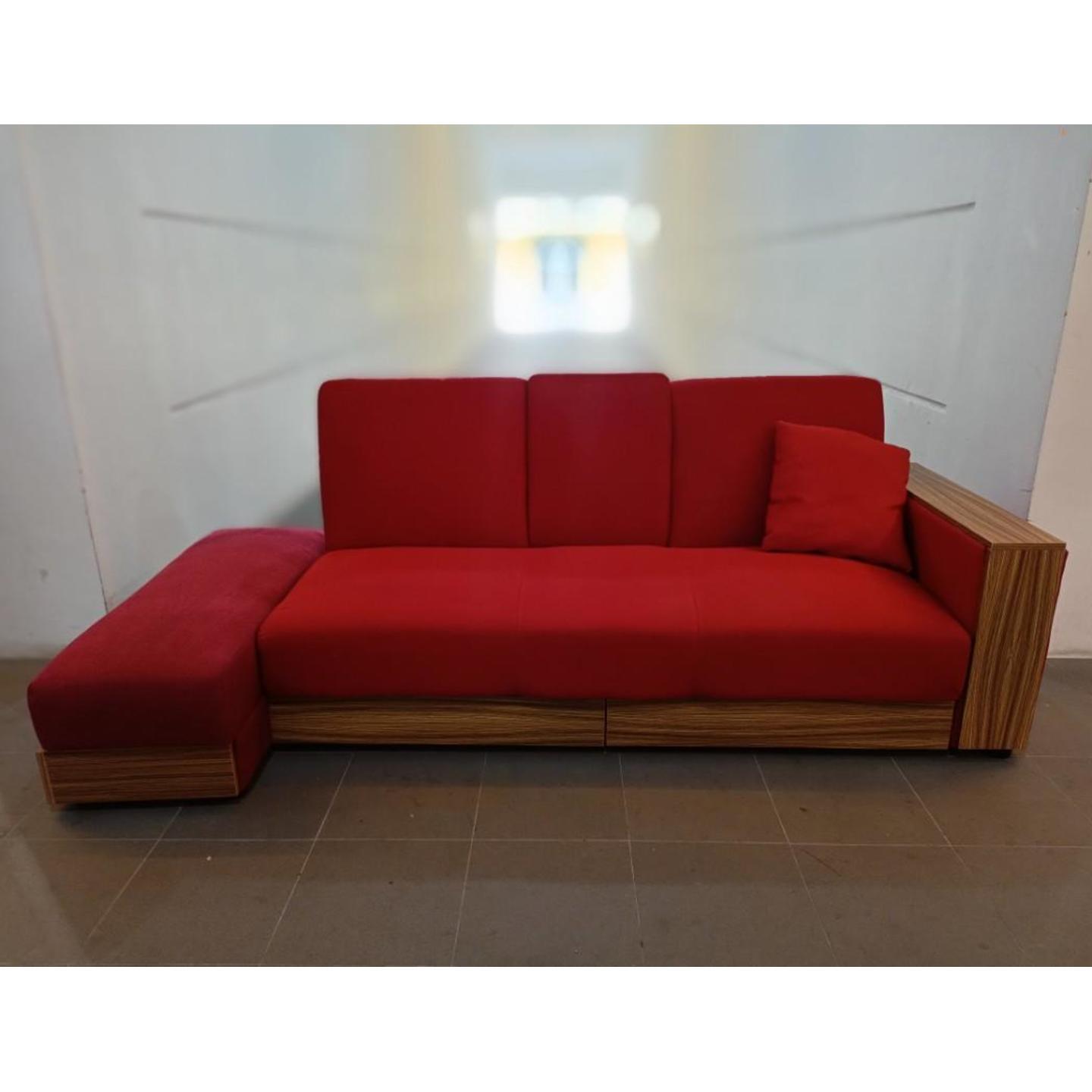 ARAI Storage Sofa Bed in RED Fabric