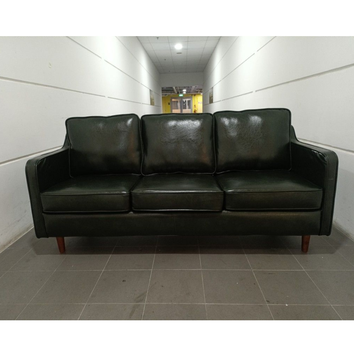 PRE ORDER VALENTE DESIGNS 3 Seater Sofa in EMERALD GREEN PU - Estimated Delivery by End of May 2023