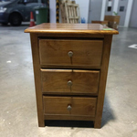 JORROM 3 Drawer Teakwood Side Table