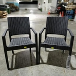2 x LORRAINE Outdoor Armchair in GREY