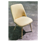 RAE Dining Chair Natural with Yellow Cushion