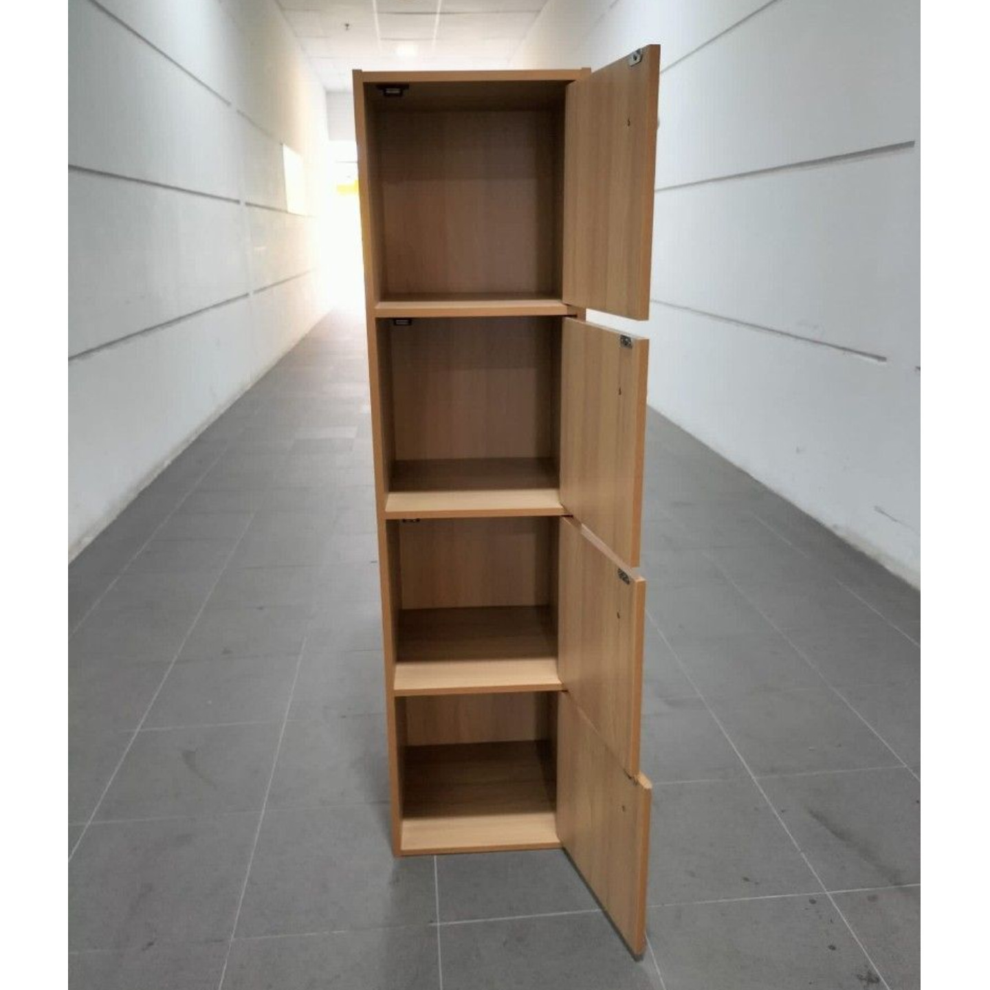 VIMO 4 Tier Shelf with Doors in OAK
