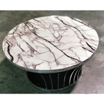 WESTLEY Monochrome Round Marble Coffee Table