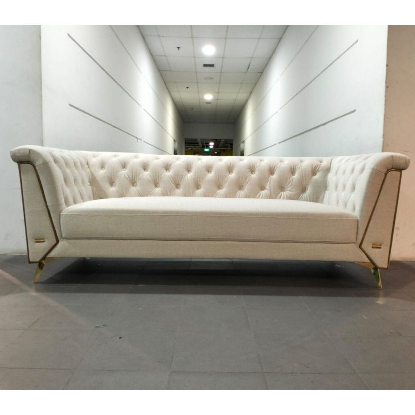 CAT FRIENDLY ROMANO GRANDEUR 3 Seater Sofa in CREAM WHITE TECH FABRIC 50707-P1