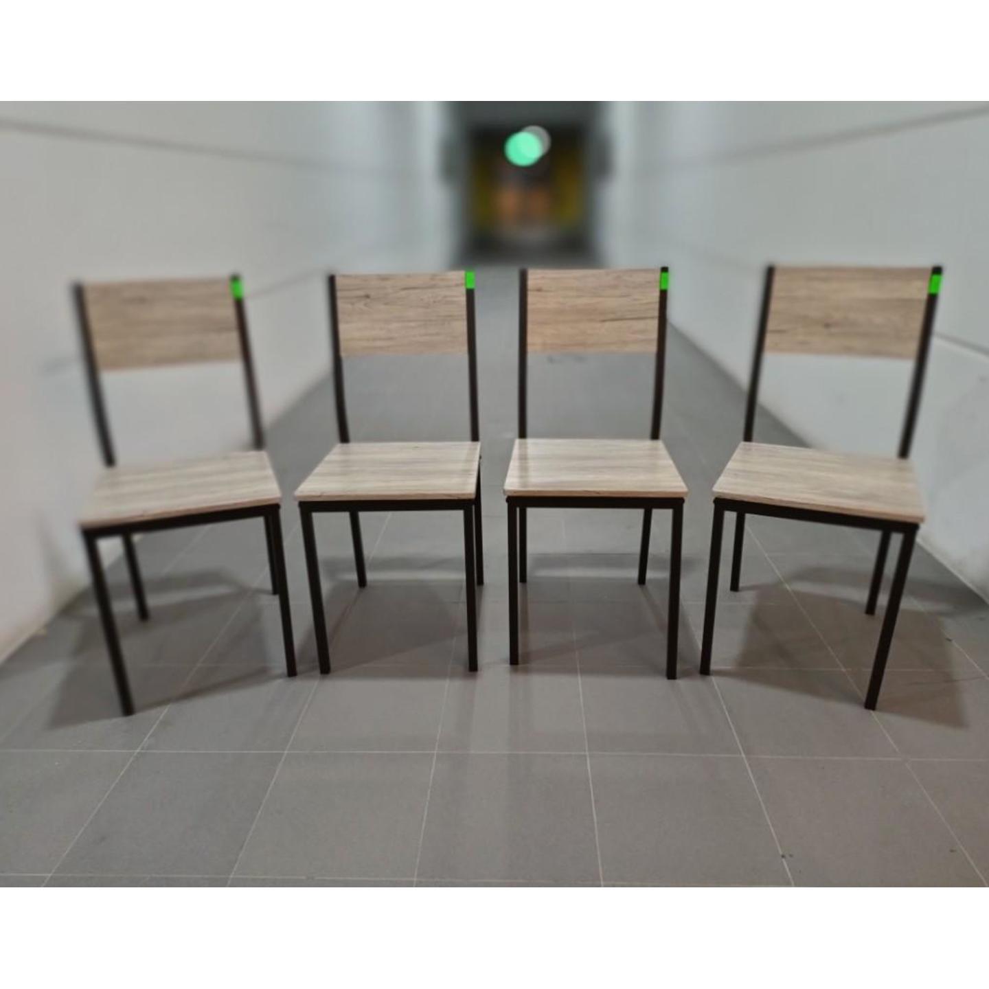 4 x FReDDY Dining Chairs in Light Oak Print