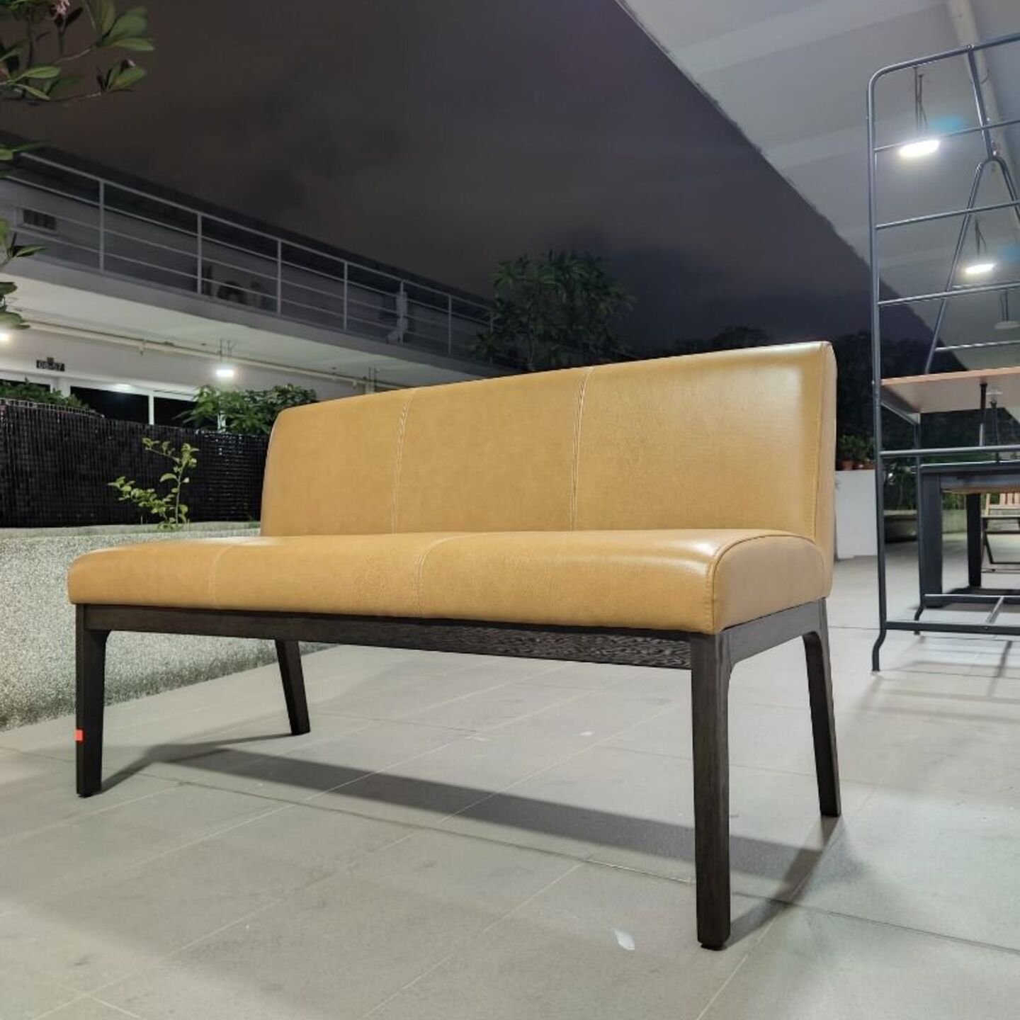REAY Leather Banquette Bench