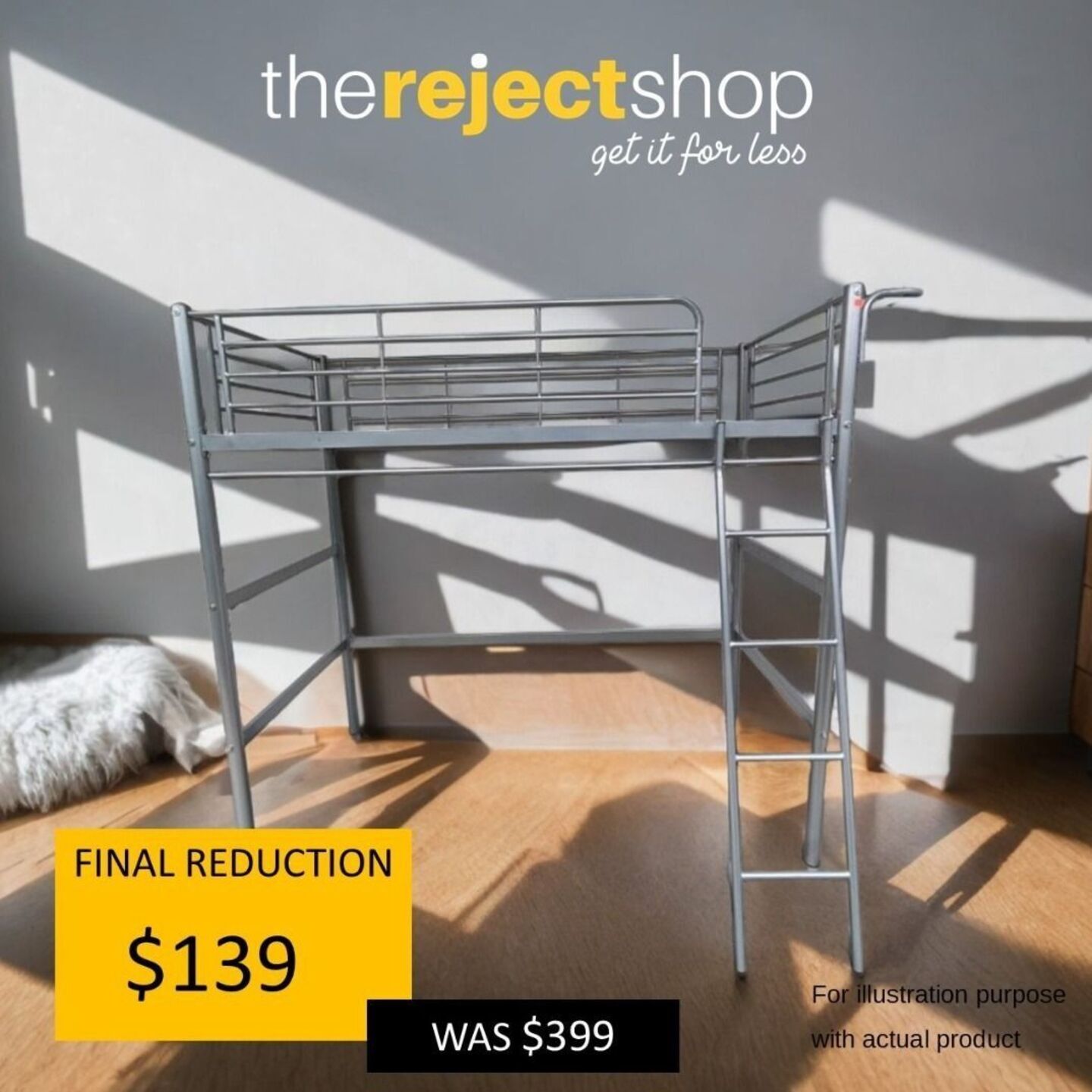 CARLOS Single Size Loft Bed