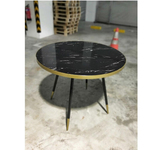 SKYE Dining Table in BLACK MARBLE PRINT