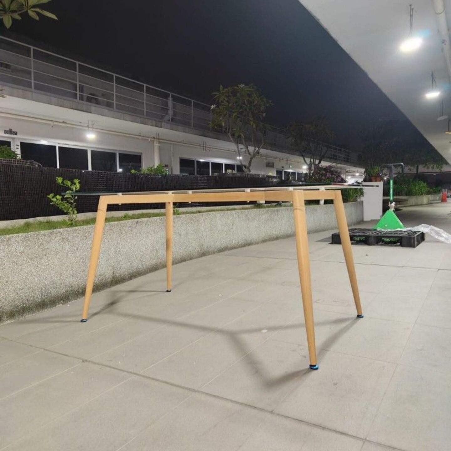 GREINER Dining Table with Tempered Glass Top