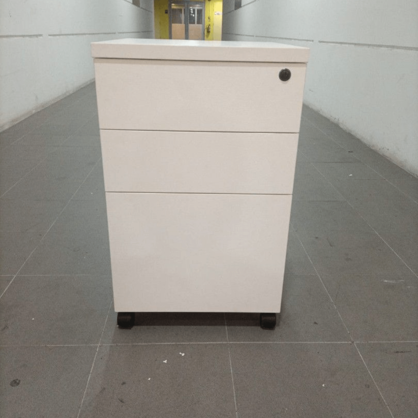 MAURICE 2 Drawers + 1 Filing Pedestal in WHITE (B)