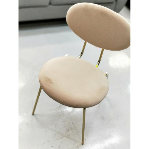 VIE Chair Light Pink with Gold Legs