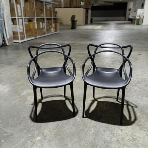 2 x VEMIA Dining Chair in BLACK