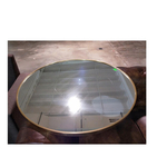 VAKA Brushed Gold Frame Round Mirror