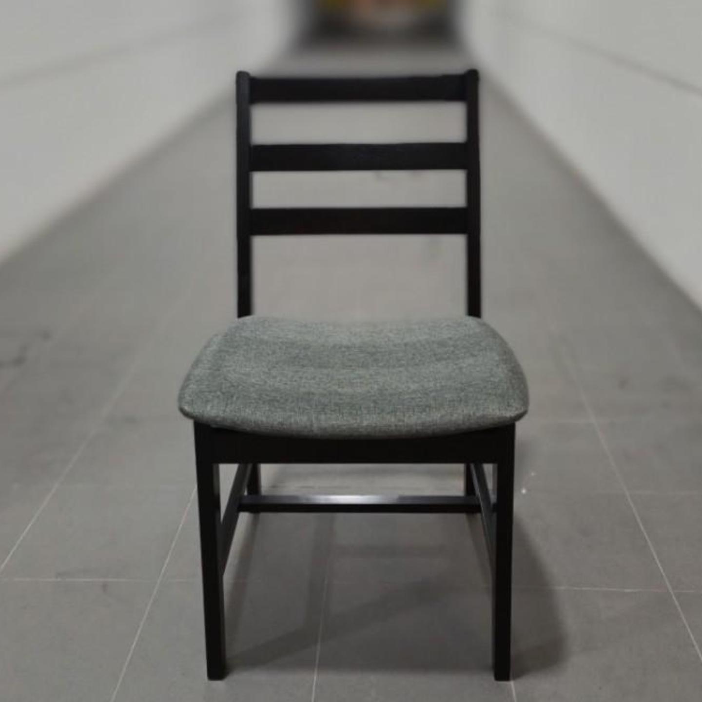 TITAN Dining Chair in DARK CAPPUCCINO & Dark Grey Fabric