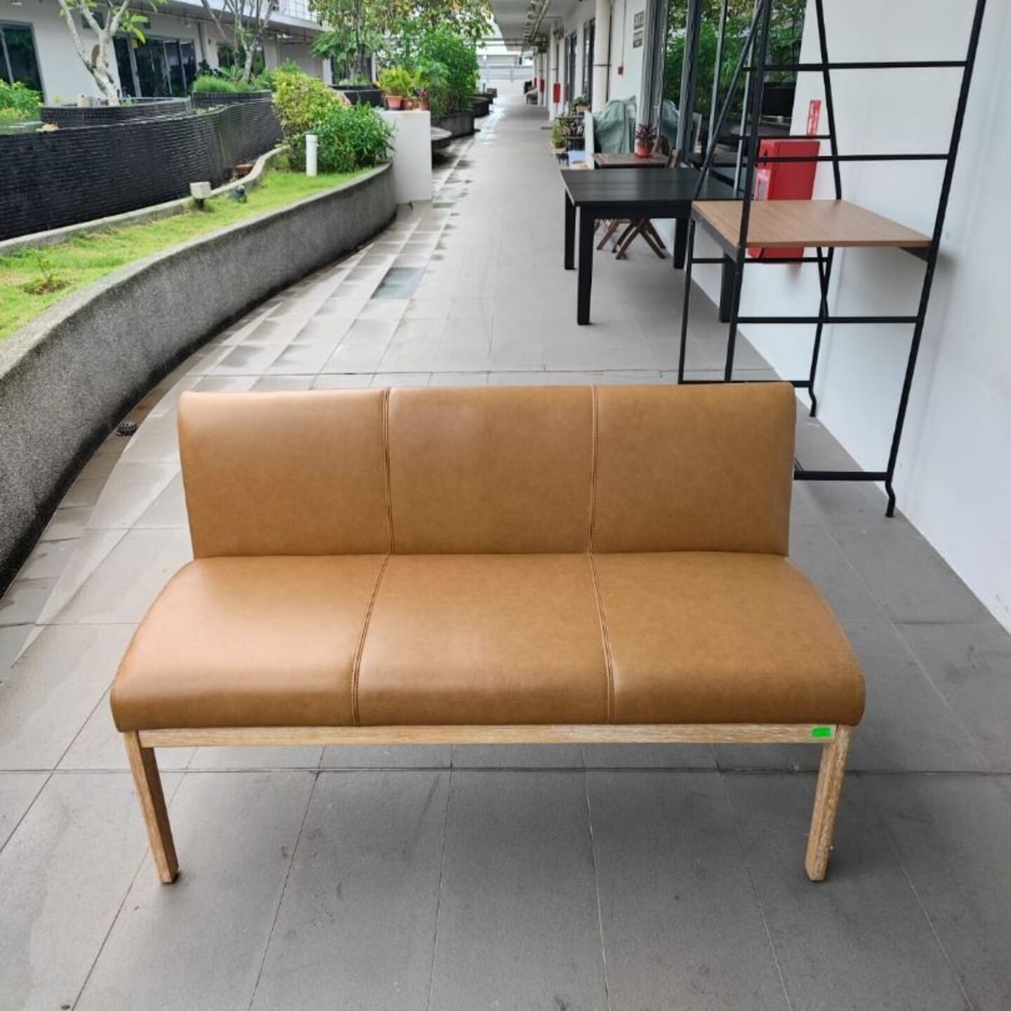 REAY Leather Banquette Bench