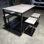 KAIKONEN Dining Set in CONCRETE PRINT
