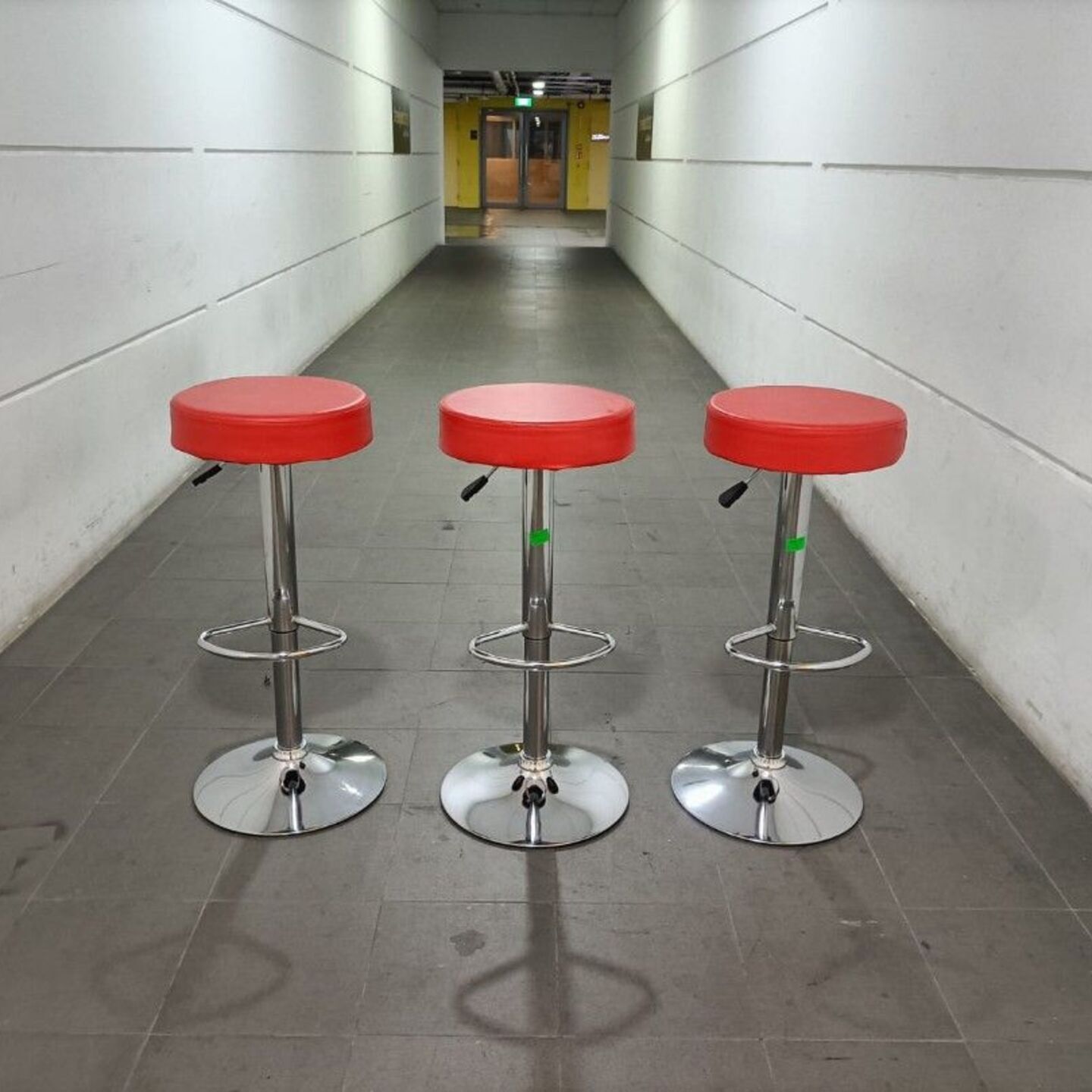 CAPS Bar Stools in RED - SET OF 3