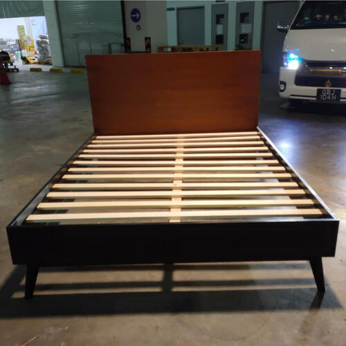 HAASVANI Queen Size Wooden Bed frame