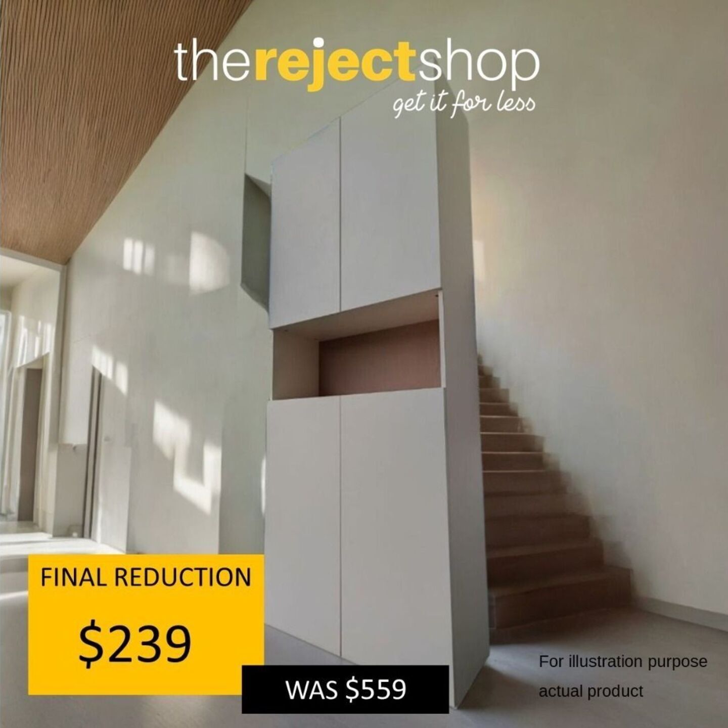 MCNAMARA 0.8M Tall Shoe Cabinet