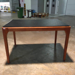 STEINER Dining Table with Tempered Glass Top
